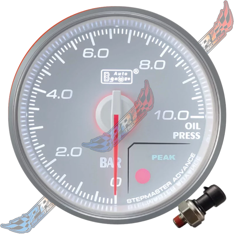 PRESSION HUILE AUTOGAUGE MANOMÈTRE PREMIUM BLANC